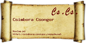 Csimbora Csongor névjegykártya