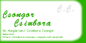 csongor csimbora business card